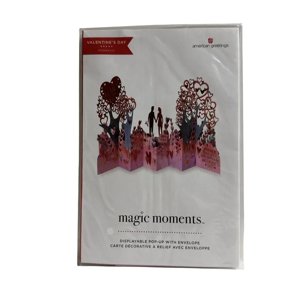 American Greetings Magic Moments Displayable Pop-Up Valentines Day Card Lot of 3